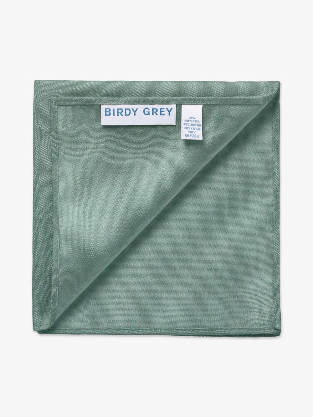 Birdy Grey Sage Solid Pocket Square